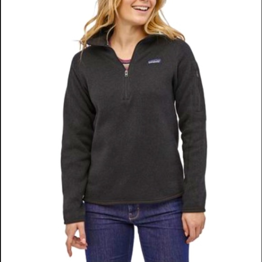 Patagonia Women’s Better Sweater 1/4 zip black sweater